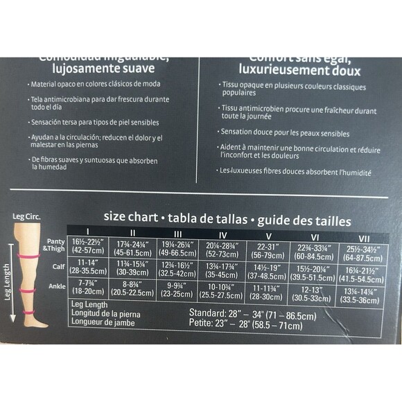 Mediven Comfort Compression Stockings Thigh High w/silicon Beaded Top  band Sz 3 - Picture 7 of 7